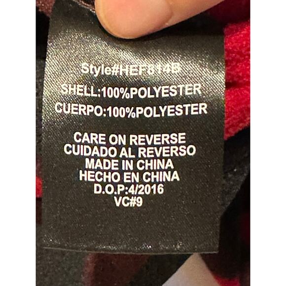 Hawke & Co Sport men's red/black plaid fleece 1/4 zip up jacket large Outdoors - Picture 3 of 7